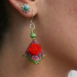 Hmong-3D-Applique-Earrings
