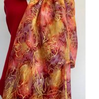 Gold-printed-silk-scarf